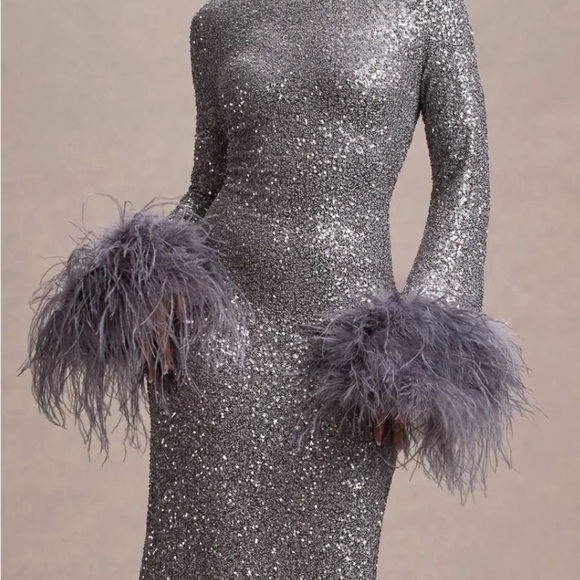 Silver Grey Sparkle Dress Club London Dresses Silver Sequin Dress With Feather Cuffs Poshmark Silver Grey Sparkle Dress Club London Dresses Silver Sequin Dress With Feather Cuffs Poshmark